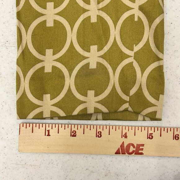 Talbots Open Front Jacket Womens 8 Green Geometric Pockets Stretch Artsy - Picture 7 of 12